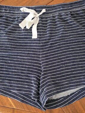 Blue Striped Lounge Shorts